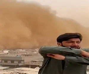 معماری طبیعت؛ طوفان گرد و غبار کل شهر رو آلوده کرد چشم چشم رو نمیبینه هیچ اکسیژن نیست
