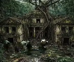 معماری خلاقانه؛ عمارت مخروبه تو جنگلو که خونه ارواحه تبدیل کردن به قصر کیم کارداشیان