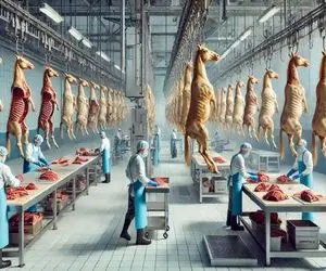 فرآوری اسب؛ اسب های اصیل یاغی و از دشت جمع میکنن تو کشتارگاه به صلابه میکشن 