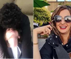 شقایق دهقان در آغوش بچه غول 14 ساله اش؛ خانومی این ژست زن و شوهریه نه مادر پسری!