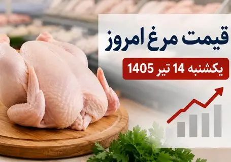 قیمت مرغ امروز یکشنبه ۱۴ تیر ۱۴۰۵ + جدول