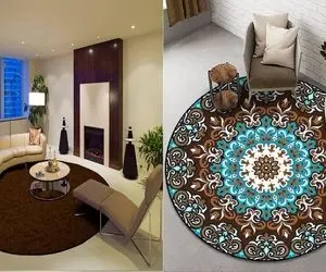 وقتی فرش‌ های گرد جادو می‌ کنن/ پذیرایی خونتو با این مدل فرش یک لِول ببر بالاتر