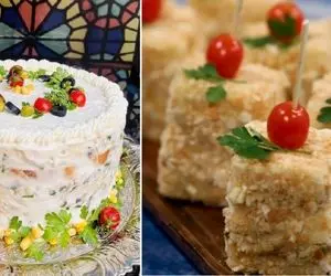 طرز تهیه کیک مرغ / یه پیش غذای فوق العاده که میزت رو رنگی و جذاب میکنه