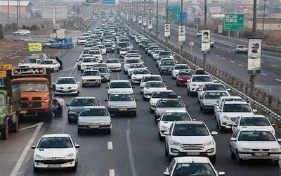 ترافیک سنگین در آزادراه قزوین- کرج- تهران