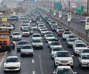 ترافیک سنگین در آزادراه قزوین- کرج- تهران