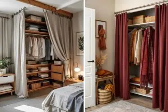 چیدن لباس و لوازم تو اتاق بدون کمد دیواری؛ ایده کاربردی واسه خونه های نوساز کم کمد