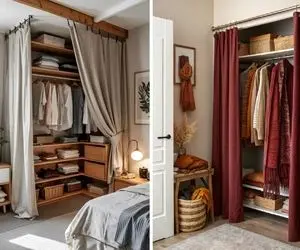 چیدن لباس و لوازم تو اتاق بدون کمد دیواری؛ ایده کاربردی واسه خونه های نوساز کم کمد