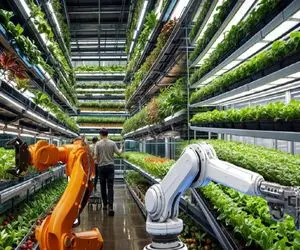 کشاورزی بدیع؛ سیب‌چین‌های رباتیک تو گلخانه‌های هوشمند چینی اندازه 20 تا آدم کار میکنن