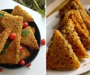 ترفند های خوشمزه تر شدن سمبوسه؛ از نحوه پیچیدن نونش تا سرخ کردنش بدون اینکه روغنی بشه