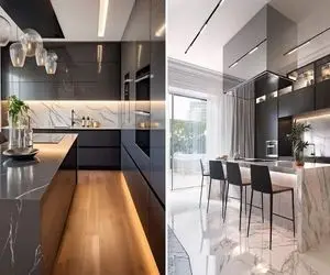 چیدن آشپزخانه به سبک مدرن / از آشپزخونه ی قدیمی راحت تره دکورش حداقل خنزر پنزرش کمه