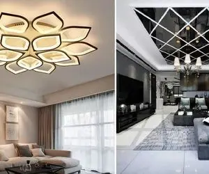 ایده های دیزاین سقف در دکوراسیون پذیرایی / تا وقتی میشه خونه رو دلبر کرد ساده چرا