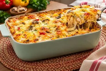 طرز تهیه گراتن مرغ مکزیکی؛ غذای پنیری جذاب و خوشمزه