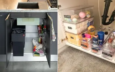 با این روش ها کابینت زیر سینک رو کاربردی بجین/ زیر سینک، گنج پنهون خونس از دستش نده