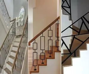 مدل های نرده فلزی لاکچری 2025 برای راه پله؛ مخصوص خونه دوبلکس، ویلا و داخل آپارتمان