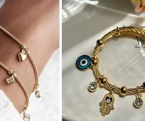 انواع مدل جذاب دستبند آویز زنجیری؛ ظرافت دست زن به زیورآلاته اینجوری دلبر میشی بی شک
