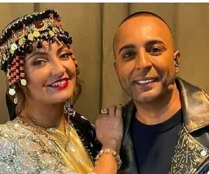 ناز و عشوه های مهناز افشار برای آرش خواننده لس آنجلسی