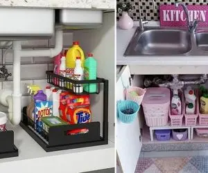 چیدمان و مرتب سازی کابینت زیر ظرفشویی؛ گام به گام از تخلیه تا قرارگیری لوازم و شوینده