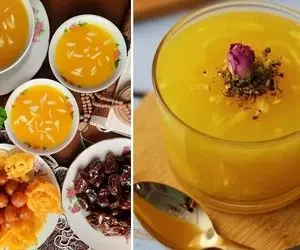 طرز تهیه ماقوت زعفرونی خوشمزه و خوش عطر به روش یزدی / دستور پخت راحت و سریع