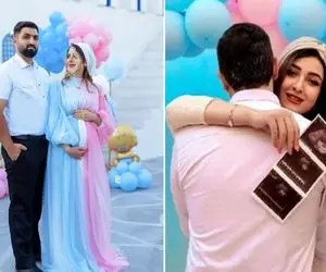 ژست های عکاسی آتلیه ای برای جشن تعیین جنسیت فرزند؛ بهترین خاطره عمرتو شیک موندگار کن