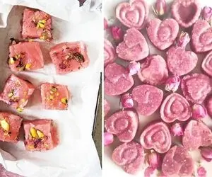 طرز تهیه حلوای بوتیکی گل محمدی / یه دسر شیک و مدرن که خیلی هم خوشمزه ست