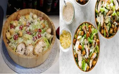 طرز تهیه سالاد سزار با مرغ گریل‌ شده و سس مخصوص/ میز خونه رو بهتر از کافه بچین