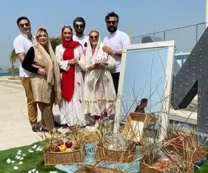 نیوشا ضیغمی، بهاره رهنما و الهام حمیدی تحویل سال 1400 در کیش + واکنش‌ها