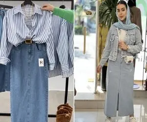 دامن جین با چی ست میشه / جدیدترین مد تابستون 1403 که ست کردنش یه نموره سخته ولی قشنگه