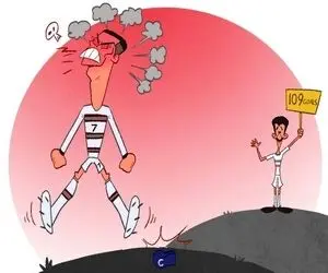 (عکس) عصبانیت کریس رونالدو به خاطر علی دایی!