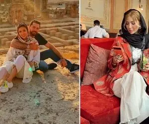 جواهر سنگین مینا زنِ بهرام رادان که با کامیونم نمیشه کشیدش؛ طنازی واسه آقاش عین جیران!