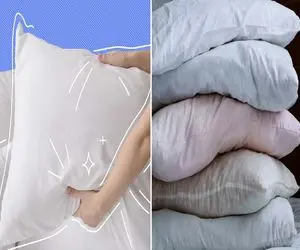 چطور بالش پر رو بدون خراب کردن بشوریم؟/ ترفند شستشوی بالش پر با دست و ماشین لباسشویی
