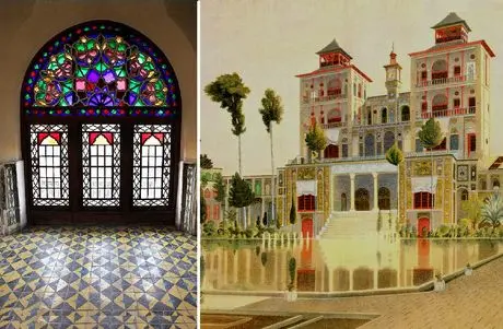 برفتم بر در شمس العماره که میگن منظور این سازه زیباست با ساعت ملکه انگلستان بر فرازش