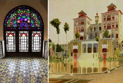 برفتم بر در شمس العماره که میگن منظور این سازه زیباست با ساعت ملکه انگلستان بر فرازش