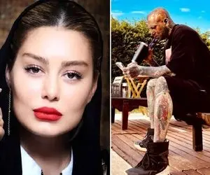 تتوی طرحِ پلنگی "سحر قریشی" که همنشینی با تتلو فاااجعش کرد؛ منجلاب جدید امیر!