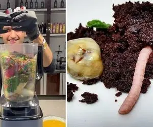 غذای گرون ؛ آقاهه تا خرتناق خوشمزه جات خفن قاطی کرد شد اسموتی چطور دلش میاد آخه خدایا