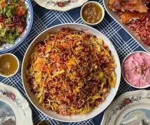 طرز تهیه "لبو پلو" یه پلوی مخلوط خوشمزه و خوش رنگ و لعاب