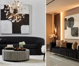 بهترین رنگ دیوار برای ست سازی با مبلمان مشکی؛ هماهنگی بی نظیر بصیری، هم شارپ هم ساده