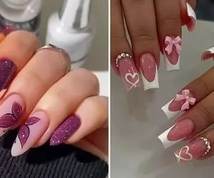 فصلی ترین طراحی ناخن مربعی جذاب؛ چشمان دختران سخت پسند با دیدن این مدل ها برق میزنه