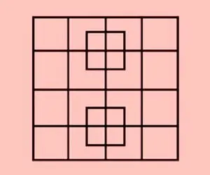 هوش تصویری؛ اگه هوشت در حد داوینچی هست زیر 1 دقیقه بگو که چندتا مربع تو تصویر هست؟