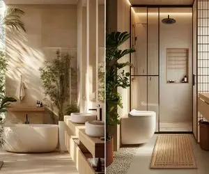 مدل‌ های دکوراسیون حمام به سبک ژاپنی/ فضای پر از آرامش برای پایان یک روز پر از استرس