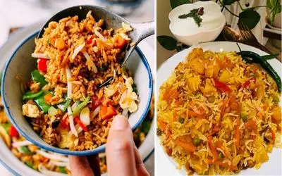 طرز تهیه پلو مخلوط با سبزیجات / بدون گوشت خوشمزه ترین غذا رو درست کن