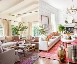 فرش صورتی با چه پرده ای ست میشه؟ / حرفه ای باش این رنگ حساسه مثل اتاق بچه ها ستش نکنی