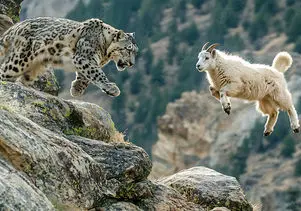 مستند حیات وحش؛ وقتی پلنگ برفی تو سینه کش هیمالیا بز کوهی را از پا درآورد
