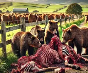 نارام زیان؛ بچه خرس های ددمنش 20 تا گوسفند از مزرعه قاپیدن اسکلتش هم بلعیدن 