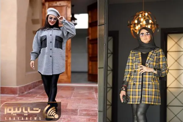 انواع استایل با مانتو پشمی
