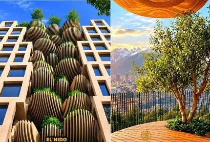 ساختمان مسکونی EL NIDO در زعفرانیه؛ باغ هایی معلق در دل ساختمان