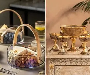 شیک ترین مدل ظروف آجیل خوری برای عید / مجلل ترین مدهای سال که میزتون باهاشون لاکچریه