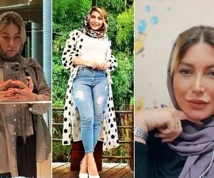 "فریبا نادری" با فویل جهت خاص بازی مانتو دوخیده آس؛ جوری آرایش داره که زن شاه نداره!