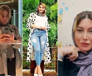 "فریبا نادری" با فویل جهت خاص بازی مانتو دوخیده آس؛ جوری آرایش داره که زن شاه نداره!