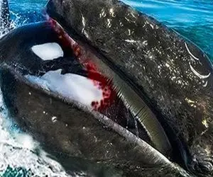 وحوش اقیانوس؛ اورکای شریر با آرواره های غول پیکرش نهنگ و ریز ریز کرد