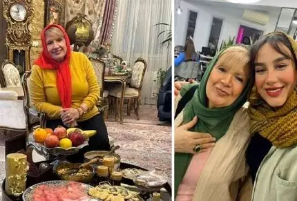 چیدمان منزل اشراف پسند شهین تسلیمی؛ میز بازی مخصوص، مبلمان تاج طلایی و تابلو فرش زیبا